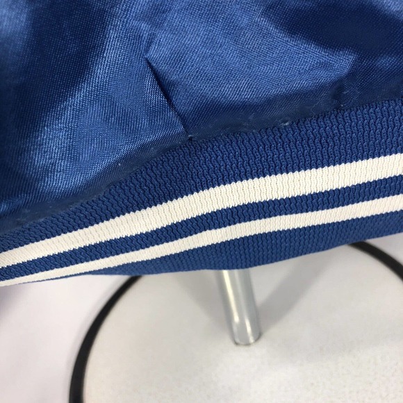 VTG GAUDET MIDDLE SCHOOL MIDDLETON VARSITY JACKET YOUTH MEDIUM SNAP BUTTON BLUE - Picture 10 of 16